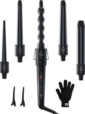 5-in-1 Curling Wand Set with Interchangeable Ceramic Barrels, Hair Styling Tool